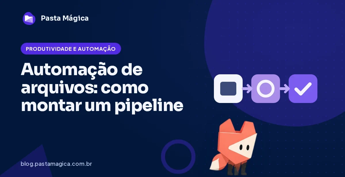 Automação de arquivos: como montar um pipeline (redimensionar, converter e zipar)