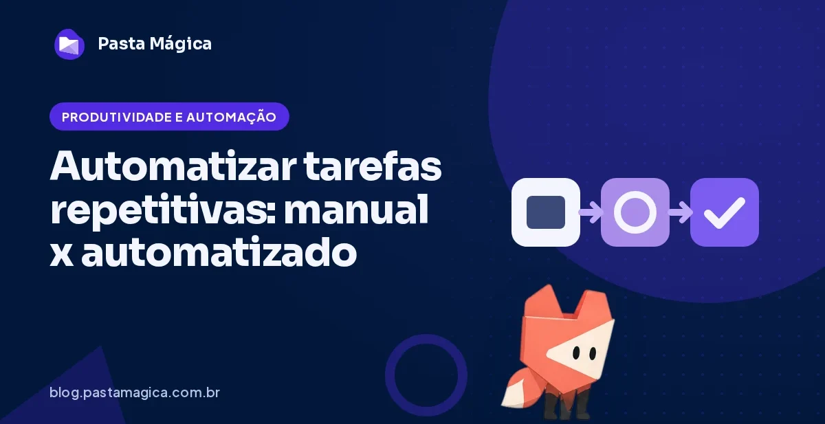 Como automatizar tarefas repetitivas com arquivos: manual x automatizado na ponta do lápis