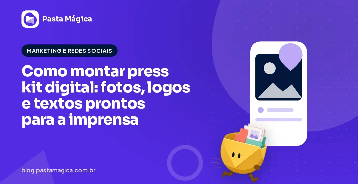 Como montar press kit digital: fotos, logos e textos prontos para a imprensa