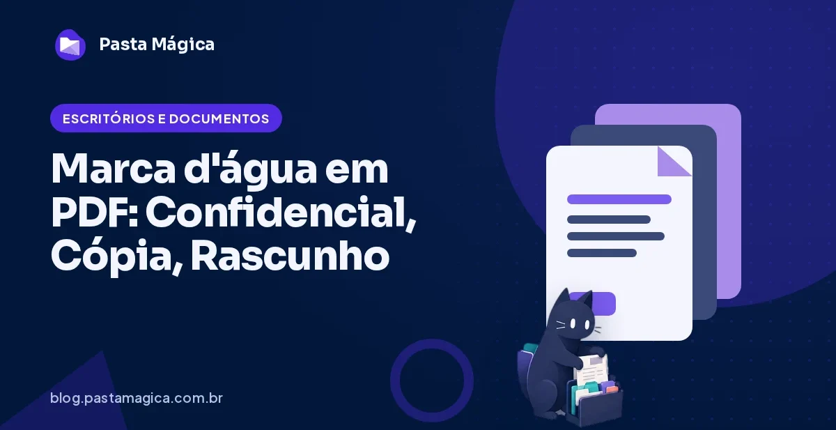 Como colocar marca d'água em PDF ("Confidencial", "Cópia", "Rascunho")